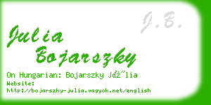 julia bojarszky business card